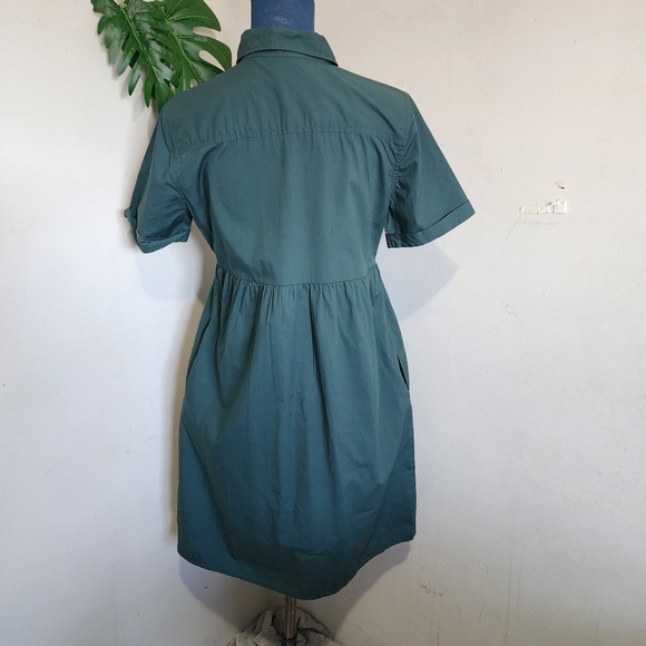 GAP Green Cotton Dress with Pockets - Picture 5 of 7
